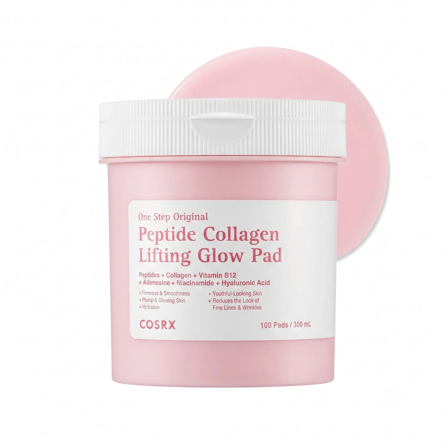 COSRX One Step Original Peptide Collagen Lifting Glow Pad 100 Pads PureBloom