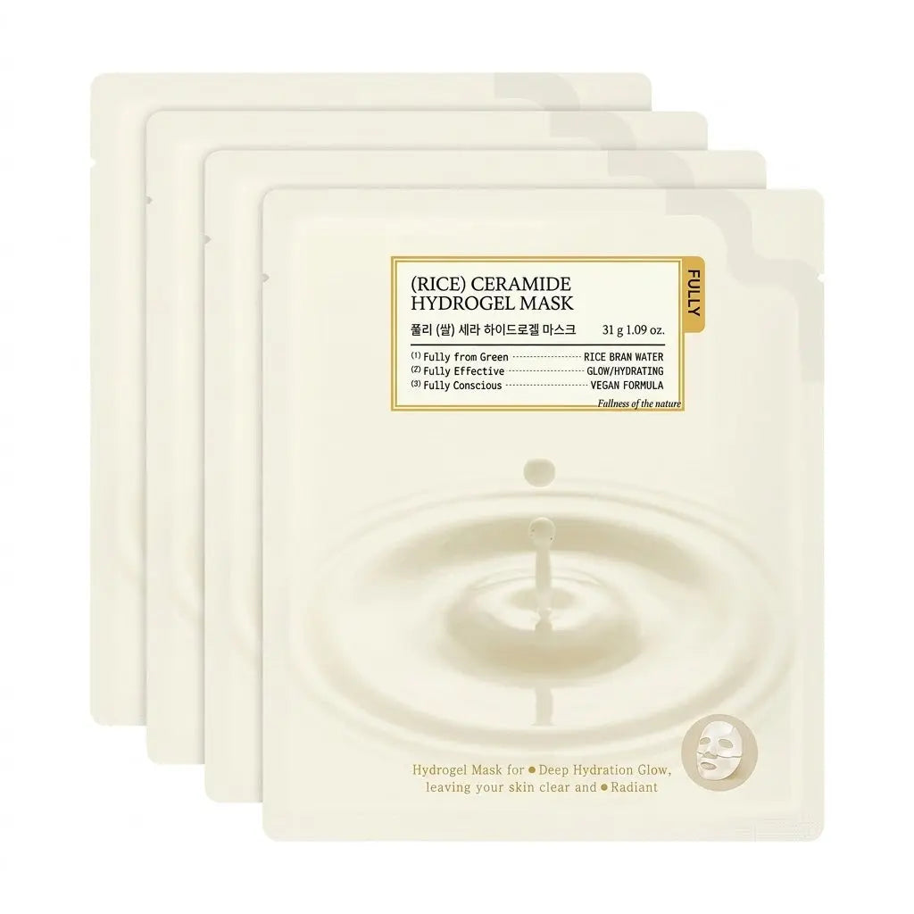 FULLY Rice Cera Hydrogel Mask 4 Sheets PureBloom