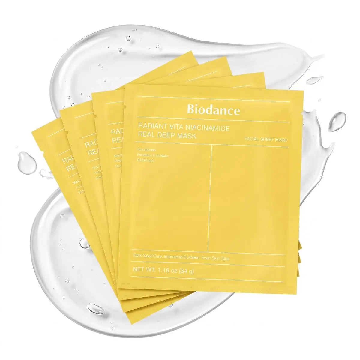 Biodance Radiant Vita Niacinamide Real Deep Mask 4 Sheets PureBloom